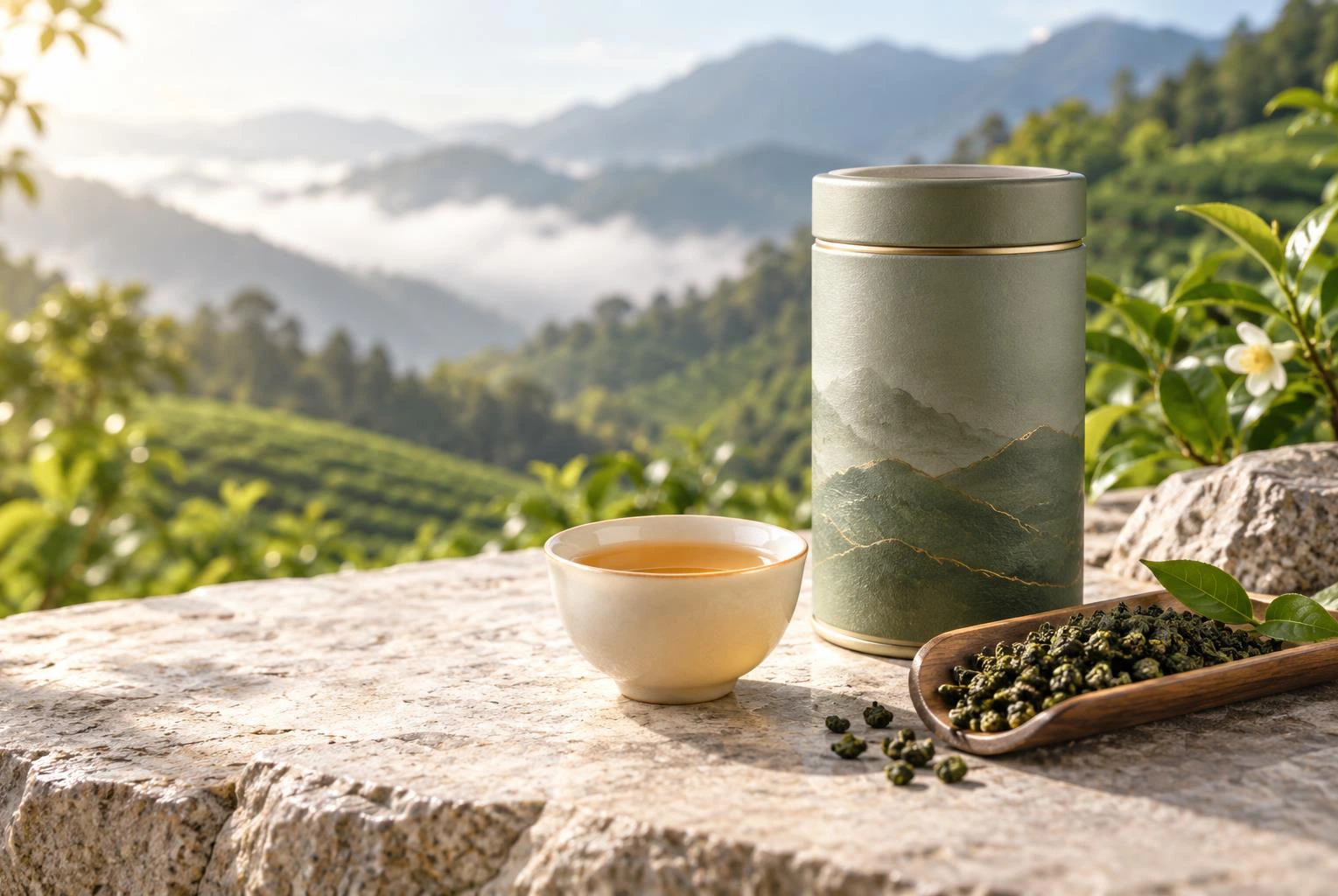 公司資料中的台灣茶葉情境示意